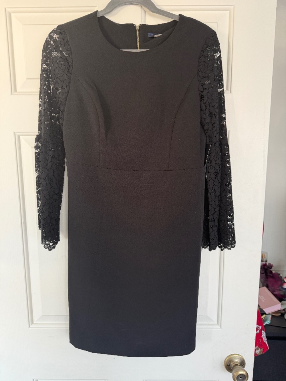 TH Black Dress w/Lace Sleeves (NWT 4)